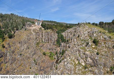 Waterfall Near The Paiva River In Portugal.
