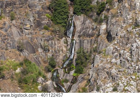 Waterfall Near The Paiva River In Portugal.