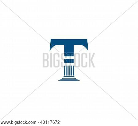 T Alphabet Law Firm Logo Design Concept
