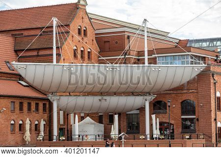 Gdansk, Poland - Sept 9, 2020: Polish Baltic F. Chopin Philharmonic In Gdańsk Is A Concert Hall Loca
