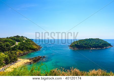 Blick auf Yanui Strand und Koh Kaeo Noi island