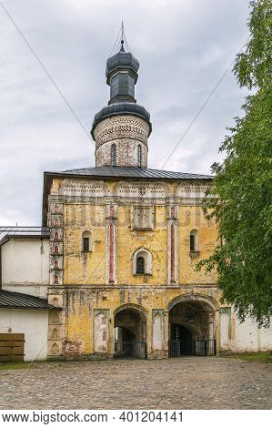 Holy Gate (1523) With The Church Of John Climacus In Kirillo-belozersky Monastery, Russia