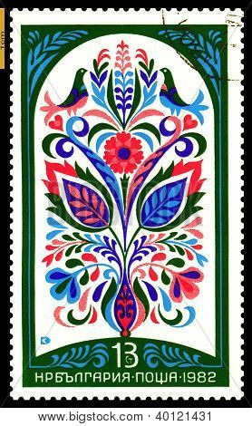 Vintage  Postage Stamp.  Ornament. 2.