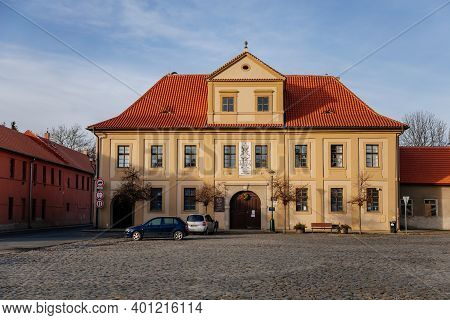 Baroque House Of Manorial Pub On Main King Vladislav Square In Old Historic Center Of Medieval City 