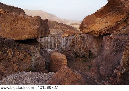 Hiking In The Shehoret Canyon, South Israel