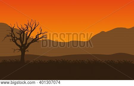 Beautiful Scenery Of Cloud At Sunset. City Vector