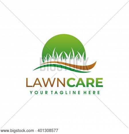 Lawn Care Logo. Lawn Services Logo Design Vector