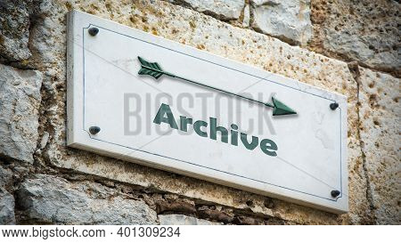 Street Sign The Direction Way To Archive