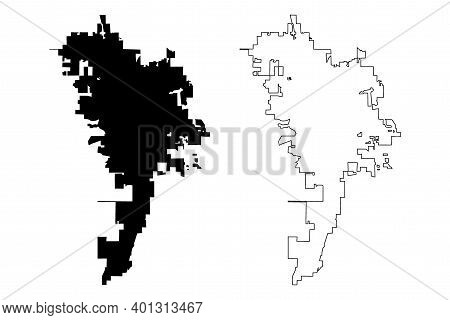 Rochester City, Minnesota (united States Cities, United States Of America, Usa City) Map Vector Illu