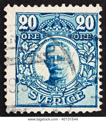 Postage Stamp Sweden 1911 Gustaf V, King Of Sweden