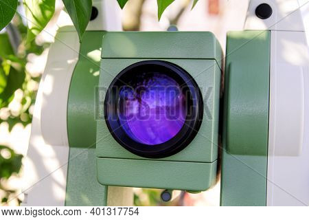 Part Of Total Station Instruments Objective Laser Light Is Emitted From This Part. Survey Instrument