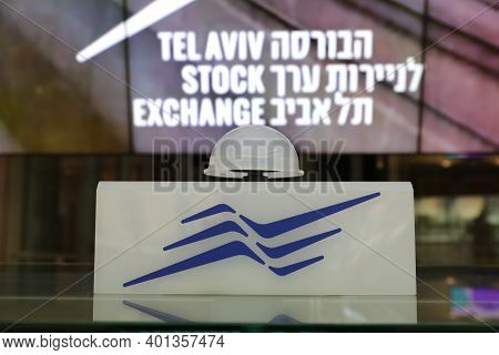 Tel Aviv, Israel - November 23, 2020 :the Opening Trading Podium On The Tel Aviv Stock Exchange.