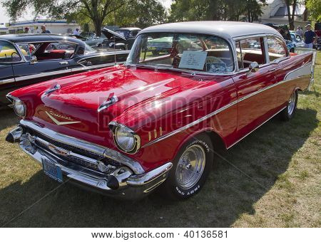 Red 1957 Chevy Bel Air