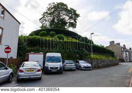 Bala; Uk: Sep 20, 2020: The Medieval Castle Mound Known As Tomen Y Bala Is Now A Garden Feature, Ope