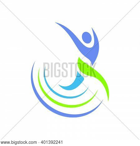 Sporty Abstract Healthy People Logo Design Vector Illustrations