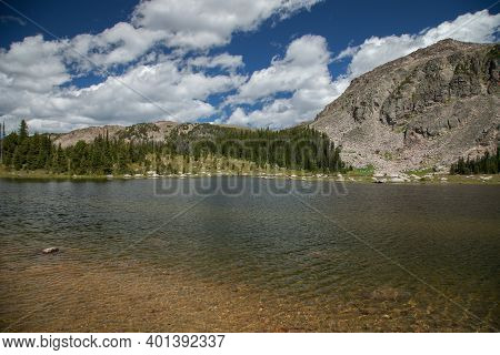 Horseshoe Lake In The Beartooth Mountains, Montana