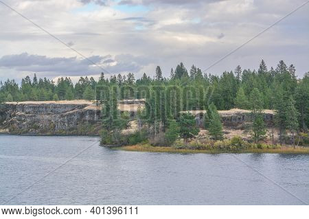 The View Of  Williams Lake In Eastern Washington. Cheney, Spokane County, Washington