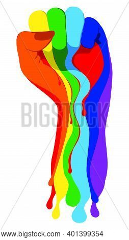 Rainbow Clenched Fist