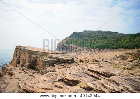 Странг геологической формации в Tung Chau пинг в Гонконге