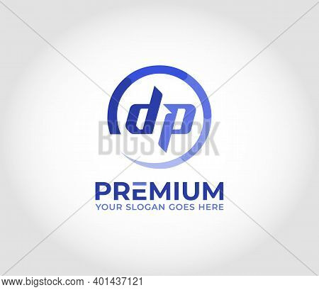 Dp Alphabet Circle Logo Design Concept Company