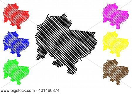 Laikipia County (republic Of Kenya, Rift Valley Province) Map Vector Illustration, Scribble Sketch L