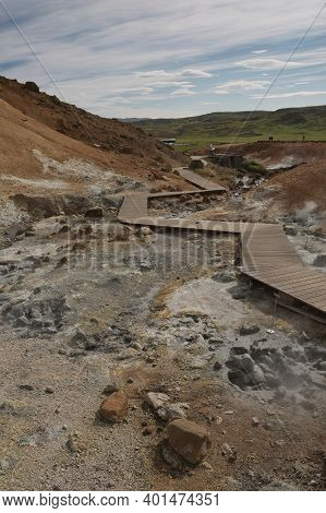 Seltun Geothermal Area In Krysuvik, Reykjanes Peninsula, Iceland