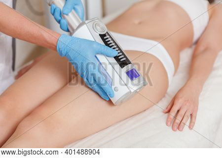 Unrecognizable Woman Getting Endospheres Full Body Massage