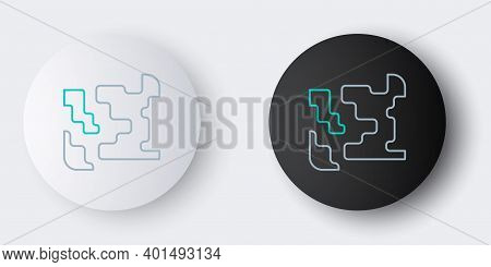 Line Gaseous Icon Isolated On Grey Background. Changing The State Of Matter In Gas. Colorful Outline