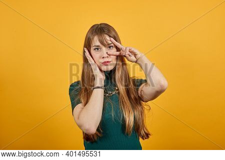 Raising Two Fingers Up On Hand It Is Shows Peace Strength Fight Or Victory Symbol And Letter V In Si