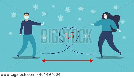 Social Distance As A Safe Distance To Avoid Disease In Humans During A Pandemic.