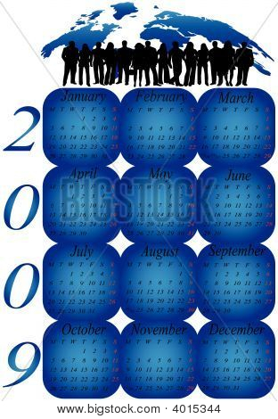 Calendário para 2009. Ano