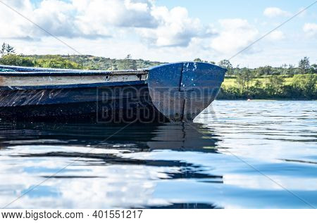 Rowing Boat At The Pier In Bruckless In County Donegal - Ireland.