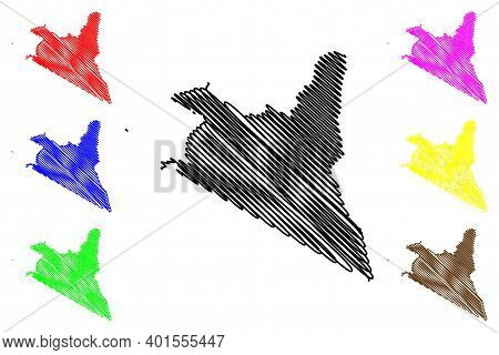 Migori County (republic Of Kenya, Nyanza Province) Map Vector Illustration, Scribble Sketch Migori M