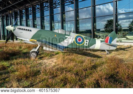 Soesterberg, Netherlands - November 10, 2020: Supermarine Spitfire Is A British Single-seat Fighter