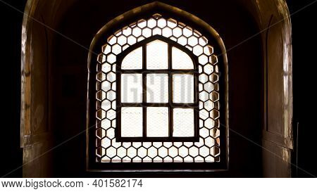 Light Coming Through The Stone Lattice Window