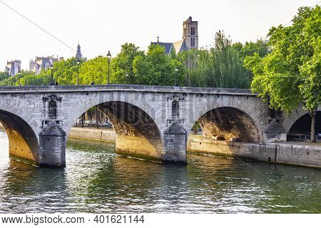 Paris - Circa May 2011: Pont Neuf Bridge, The Oldest Standing Bridge Across The River Seine.
