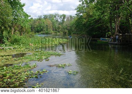 Wekiwa Springs State Park River For Canyoing In The Middle Of Jungle In Florida Springs