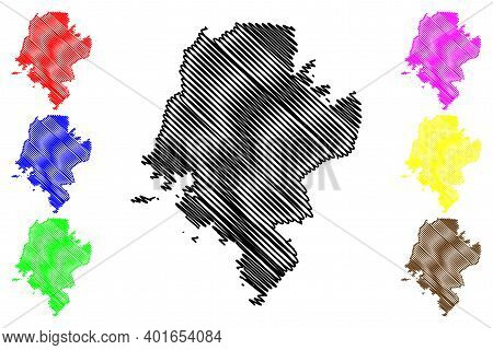 Siaya County (republic Of Kenya, Nyanza Province) Map Vector Illustration, Scribble Sketch Siaya Map