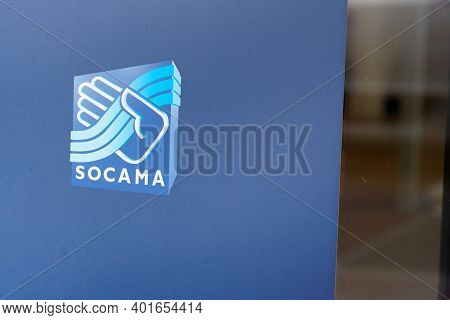 Bordeaux , Aquitaine / France - 11 01 2020 : Socama Sign Text And Logo Front Bank Agency Cooperative
