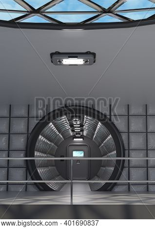 3D Rendering Science Fiction Corridor