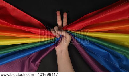 Lgbtq Flag Or Lesbian Gay Bi Sexsual Transgender Queer Or Homosexsual Pride