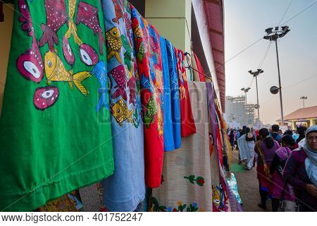 Kolkata, West Bengal, India - 31st December 2018 : Pattachitra Or Patachitra Clothes - Traditional, 