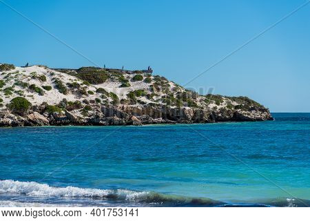 Jurien Bay, Wa / Australia - 07/11/2020 Sandy Cape Recreation Park With White Sand, Turquoise Water,