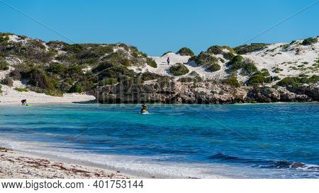 Jurien Bay, Wa / Australia - 07/11/2020 Sandy Cape Recreation Park With White Sand, Turquoise Water,