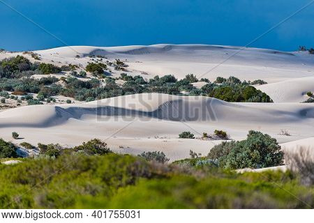 Lancelin Is Australia's Premier Sandboarding Destination. Pure White Sand Rises Three Storeys High A