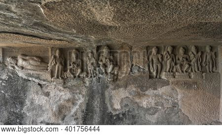 The Nasik Caves Or Pandavleni Caves Known As The Pandu Caves, Also Known As The Buddhist Trirashmi C