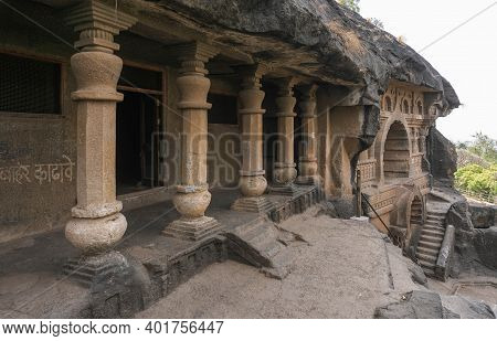The Nasik Caves Or Pandavleni Caves Known As The Pandu Caves, Also Known As The Buddhist Trirashmi C