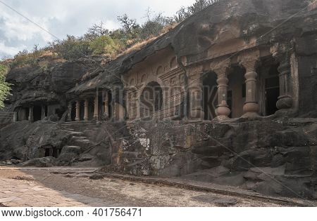The Nasik Caves Or Pandavleni Caves Known As The Pandu Caves, Also Known As The Buddhist Trirashmi C