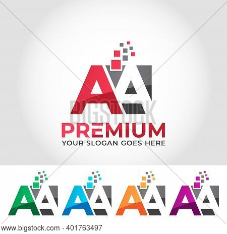 Aa Alphabet Business Logo Design Concept Company