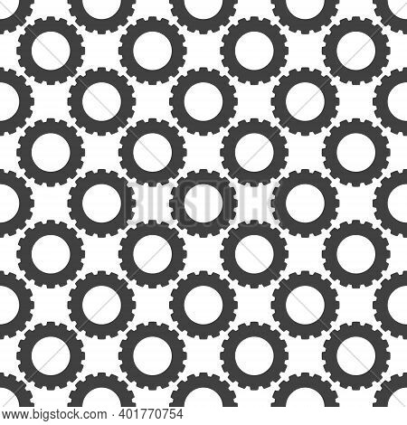 Cog Wheels Seamless Vector Geometric Pattern Or Background